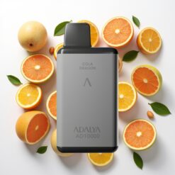 Adalya AD 10000 Puffs Disposable Vape Anglų Lordas pilkos spalvos su 14 ml skysčio ir USB-C įkrovimu