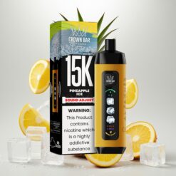 Al Fakher 15k Ice Adjust Clouds Disposable Įrenginys Ananasų Ledas 15000 užtraukimų 22ml