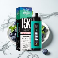 Al Fakher 15k Ice Adjust Clouds Disposable Įrenginys Mėlynių Uogų Mėta (15000 užsikvėpimų, 22ml)