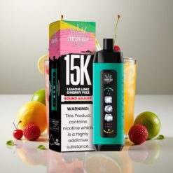 Al Fakher 15k Ice Adjust Clouds Nešiojamasis Įrenginys Citrina-Laimas-Vyšnia Fizz, 15000 užsibūrimų, 22ml skysčio
