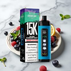 Al Fakher 15k Ice Adjust Debesis Vienkartinis Įrenginys Juodojo Serbento Mėta