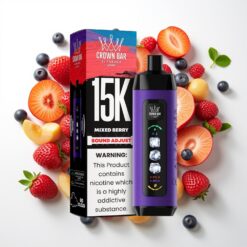 Al Fakher 15k Ice Adjust Debesis Vienkartinis Įrenginys Maišytos Uogos (15000 užsispūrimų, 22ml)