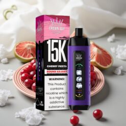 Al Fakher 15k Ice Adjust Debesis Vienkartinis Įrenginys Vyšnių Fiesta 15000 užsiblokavimų 22ml