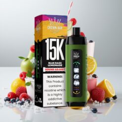 Al Fakher 15k Ice Adjust Debesys Vienkartinis Įrenginys Mėlyna Avietė Citrina