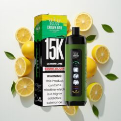 Al Fakher 15k Ice Adjust debesys vienkartinis įrenginys citrina žaluma 15000 užsikreipimų 22ml