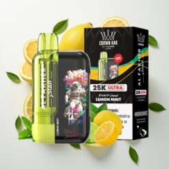 Al Fakher Crown Bar Ultra 25K Vienkartinė Garinukė Citrinos Mėta (22ml, 50mg/ml)