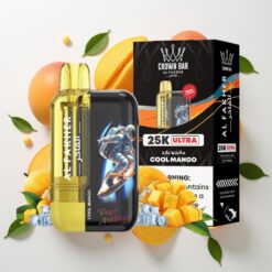 Al Fakher Crown Bar Ultra 25K Vienkartinis Garintuvas Šaltasis Mango (25K pūkų, 22ml, Type-C)