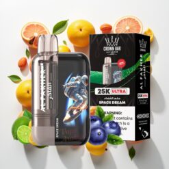 Al Fakher Crown Bar Ultra 25K Vienkartinis Išgarintuvas Kosmoso Svajonė, 25K Dūmai, LED Ekranas