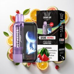 Al Fakher Crown Bar Ultra 25K Vienkartinis Verdiklis Žaliuojantis Ledas (22ml, Type-C)