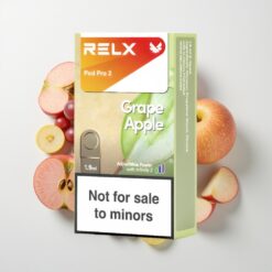 RELX Pod Pro 2 0% Nikotino Vynuogės Obuoliai 1.9ml 600 Dūmai
