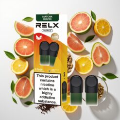 RELX Pod Pro 2 Arbatinis-Matcha Frappe Skonis Nikotino lygis 1,8% Talpa 1,9ml