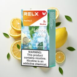 RELX Pod Pro 2 Citrinų Mėta Nikotino lygis 5% 1,9ml 600 pučiamųjų