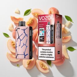 Vozol Neon 45k 45000 Puffs Disposable Vape Persikų Ledas, 20ml, 800mAh