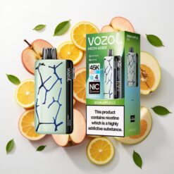 Vozol Neon 45k 45000 Puffs Vienkartinis Vapas Rūgštus Obuolys su Ledu, 20ml, 800mAh